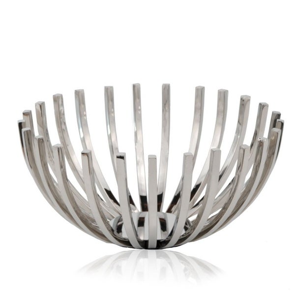 14' Round Stainless Steel Modern Open Centerpiece Bowl - 8 W x 16 D x 6 H