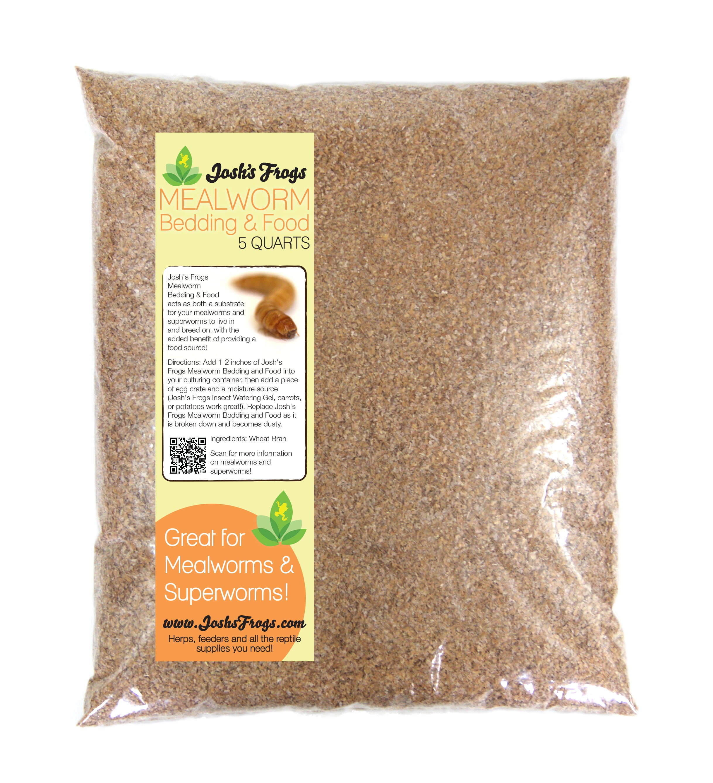 Josh's Frogs Mealworm and Superworm Bedding (5 Quarts， 2.9 LBS)