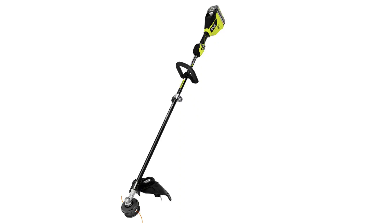 RYOBI RY40960VNM 40V HP Brushless 600 CFM 155 MPH Cordless Leaf Blower and Carbon Fiber String Trimmer with 4.0 Ah Battery and Charger