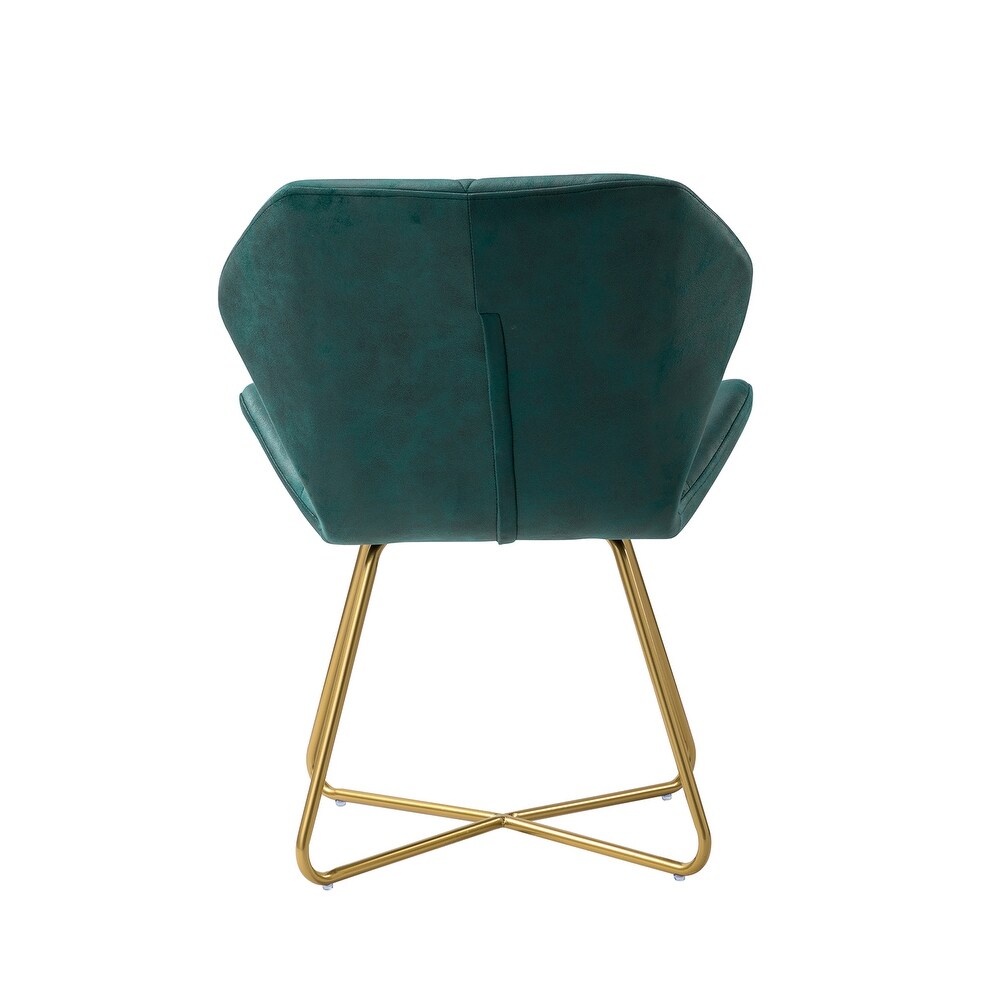 Rosa Accent Side Chair with X shaped Metal Base