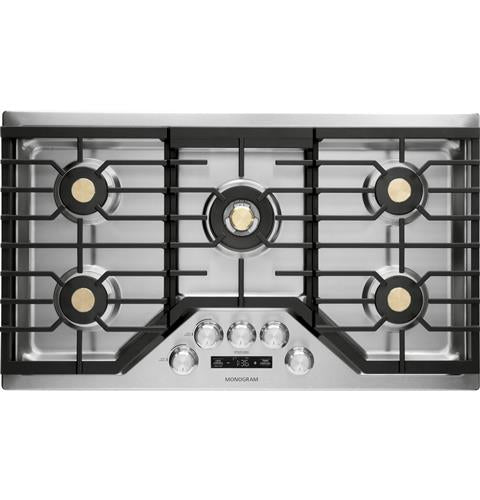 Mongram ZGU36ESLSS 36Inch DeepRecessed Gas Cooktop In Stainless Stee