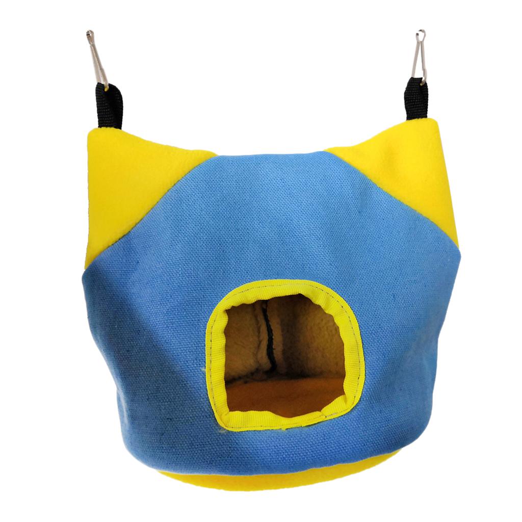 Small Hanging Hut Cave for Hamsters Guinea Pigs Squirrels Ferrets， 16x13x15 Cm