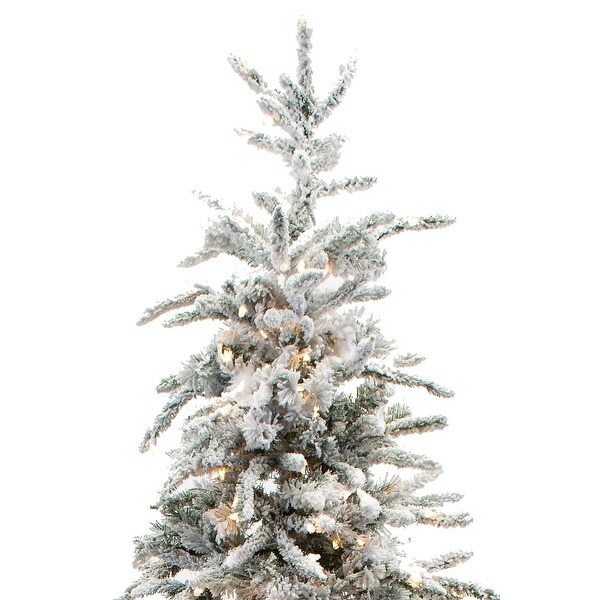 12' Flocked Balsam Pine Christmas Tree