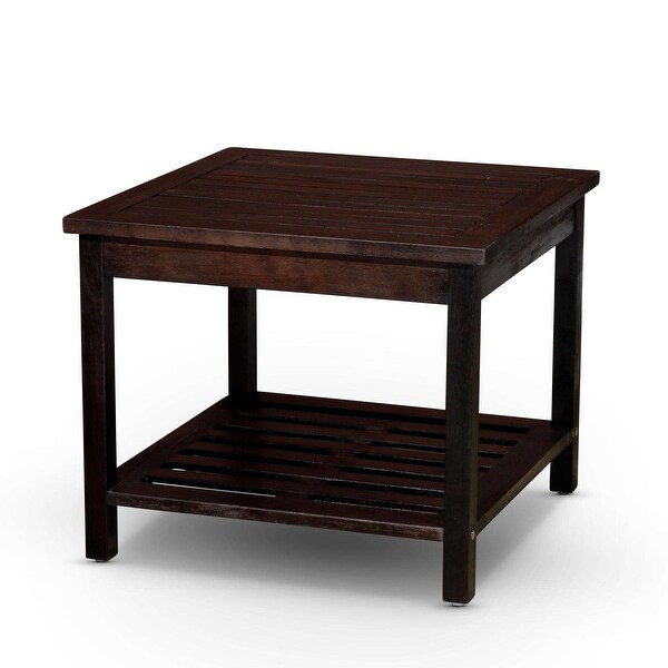 Longs Peak Eucalyptus 2Shelf Side Table，Espresso