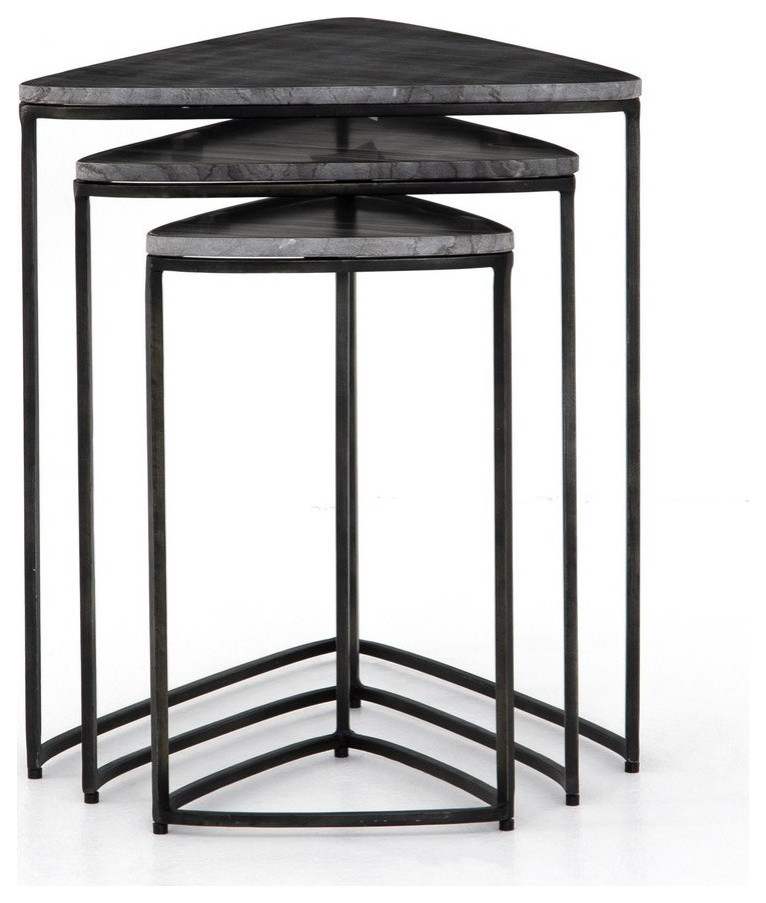 Hampton End Table  Hammered Gray   Transitional   Side Tables And End Tables   by Virgil Stanis Design  Houzz