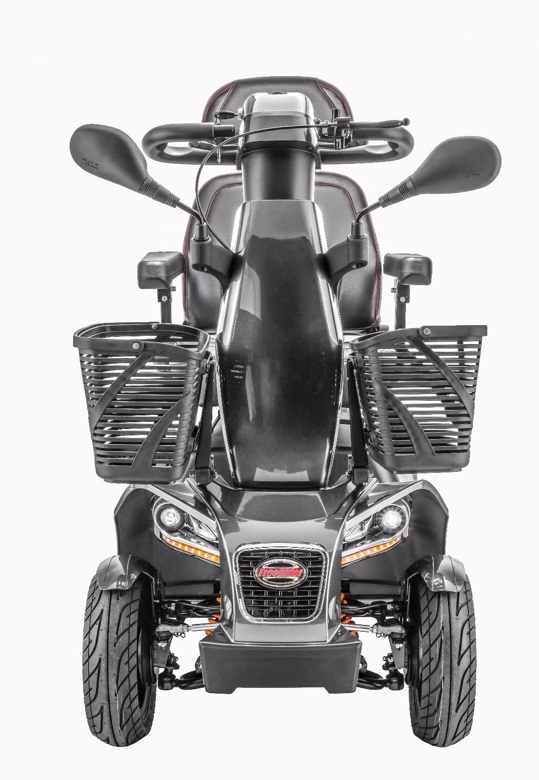 FR1 Rugged Large Mobility Scooter Freerider 4-Wheel w/ Suspension Speed 9.4 mph, Red