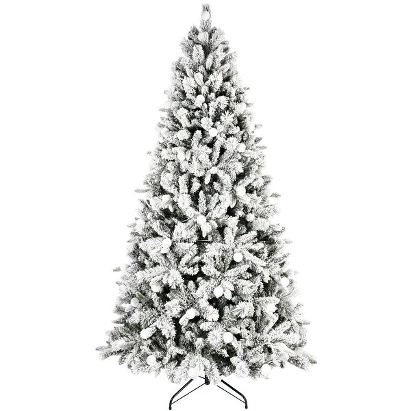 7.5/8FT Christmas Tree with LED Lights，Memory Wire and Easy Power Technology