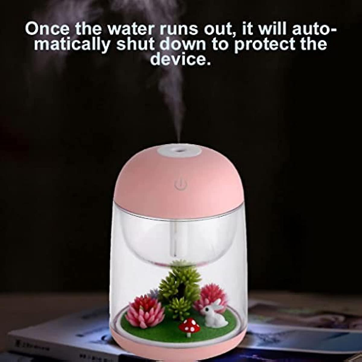 Micro Landscape Humidifier Adjustable Cool Mist Air Moisturizer Colorful Led Night Light 180ml Usb Humidifier