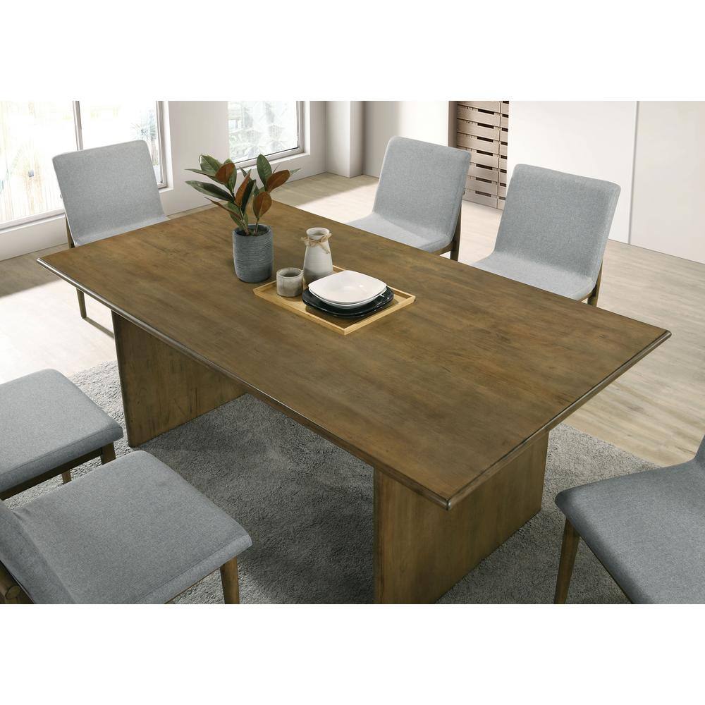 Furniture of America Betsy 7-Piece Natural Tone Mid Century Modern Dining Table IDF-3244NT-T7PC