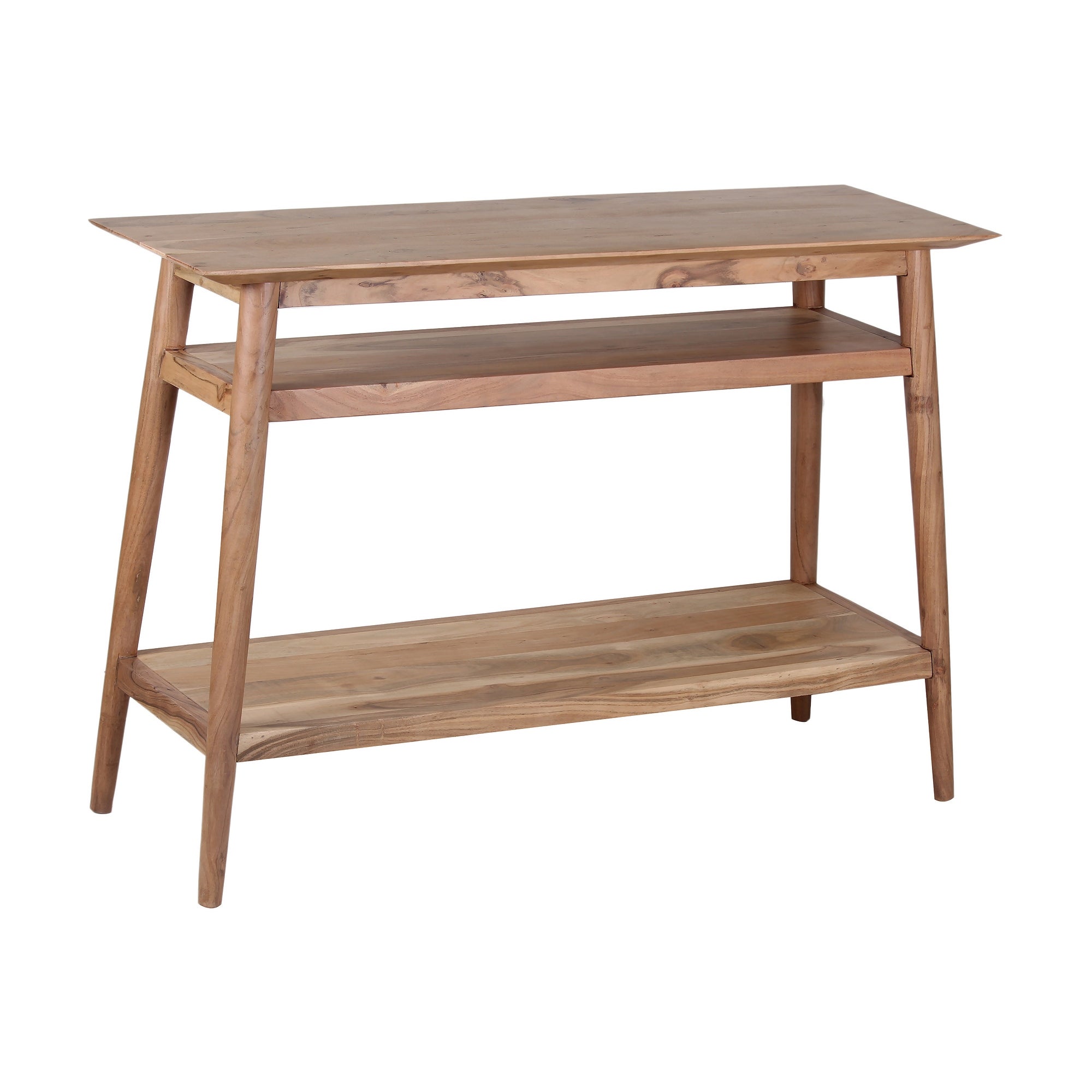 Porter Designs Portola Transitional Solid Acacia Wood Console Table， Natural