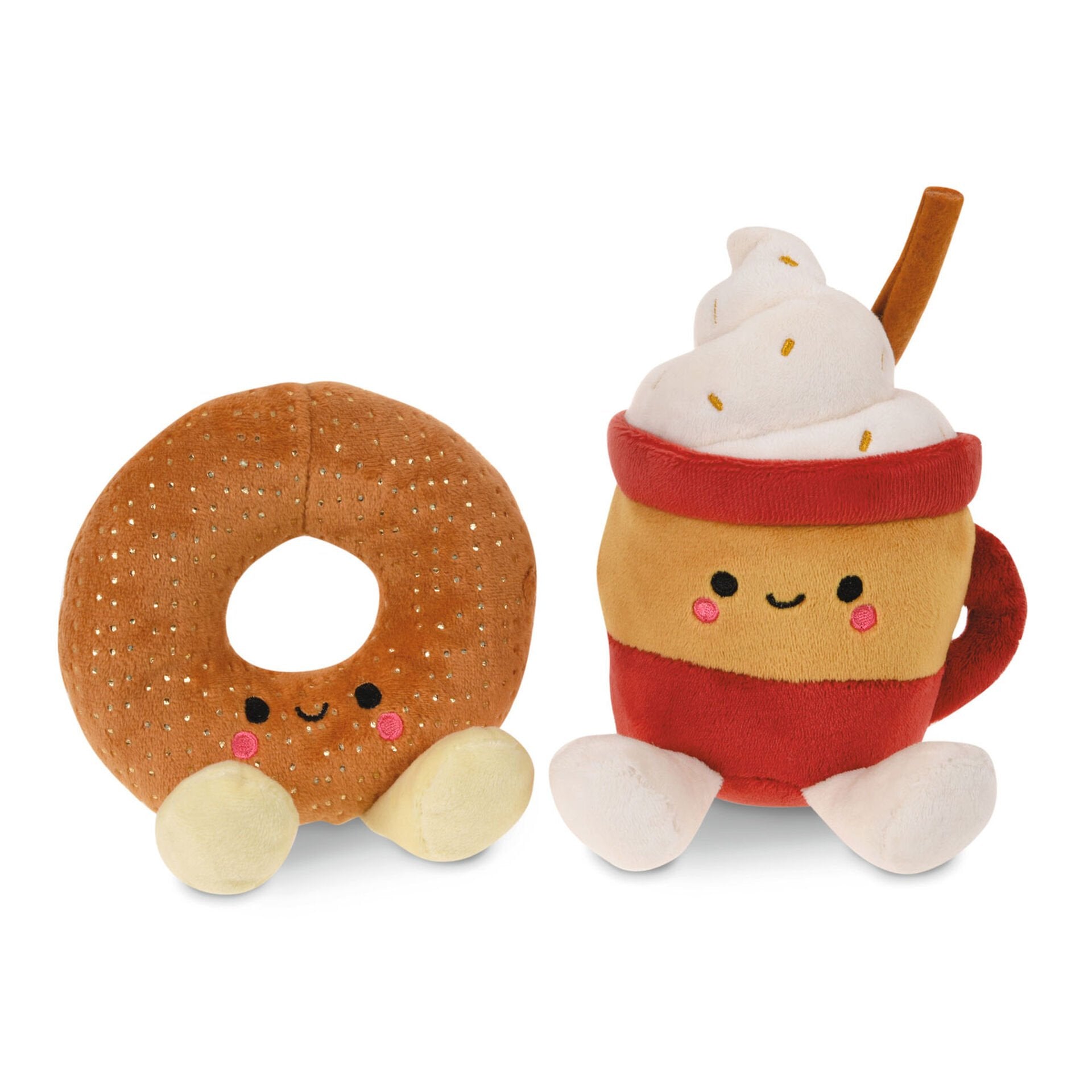 Hallmark  Better Together Doughnut and Latte Magnetic Plush, 7