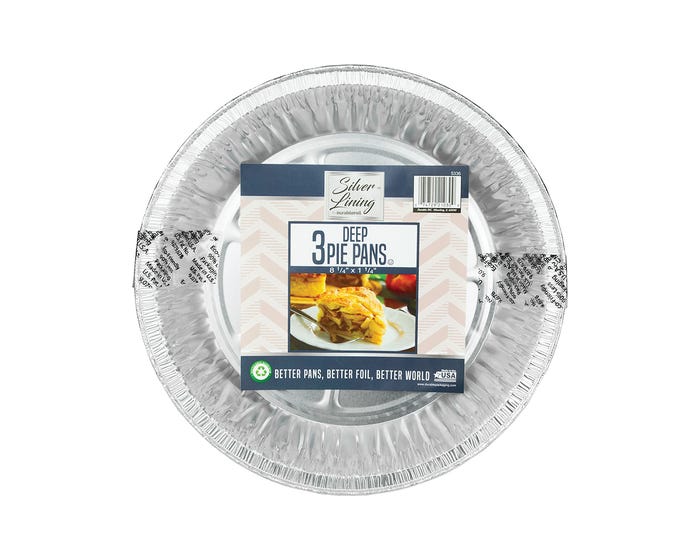 Silver Lining Aluminum Deep Pie Pans - 3 Pack - 49770016