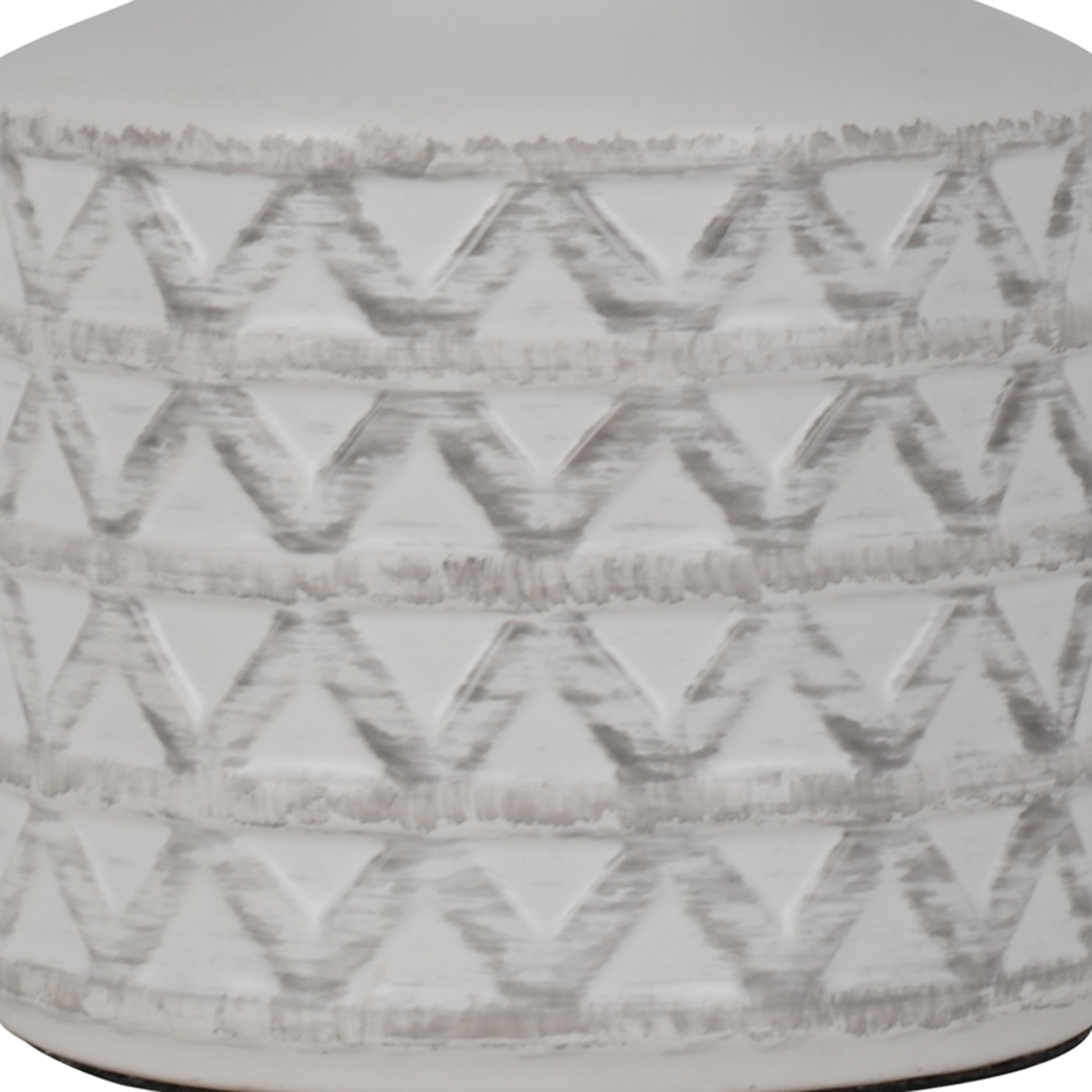 Better Homes & Gardens Diamond Weave Ceramic Table Lamp, Distressed White