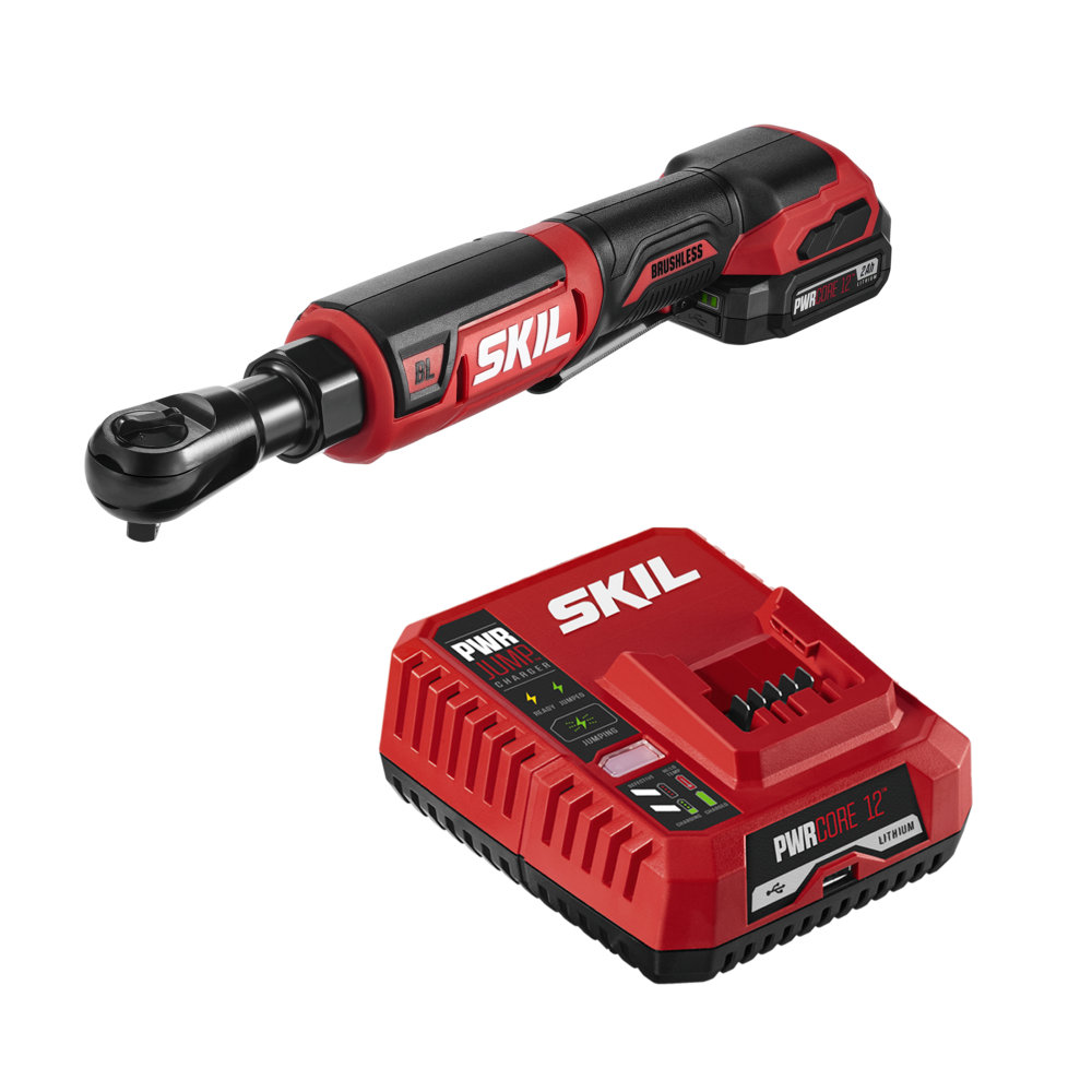 SKIL PWRCORE 20™ Brushless 20V 4 Tool Combo Kit with PWR JUMP™ Charger