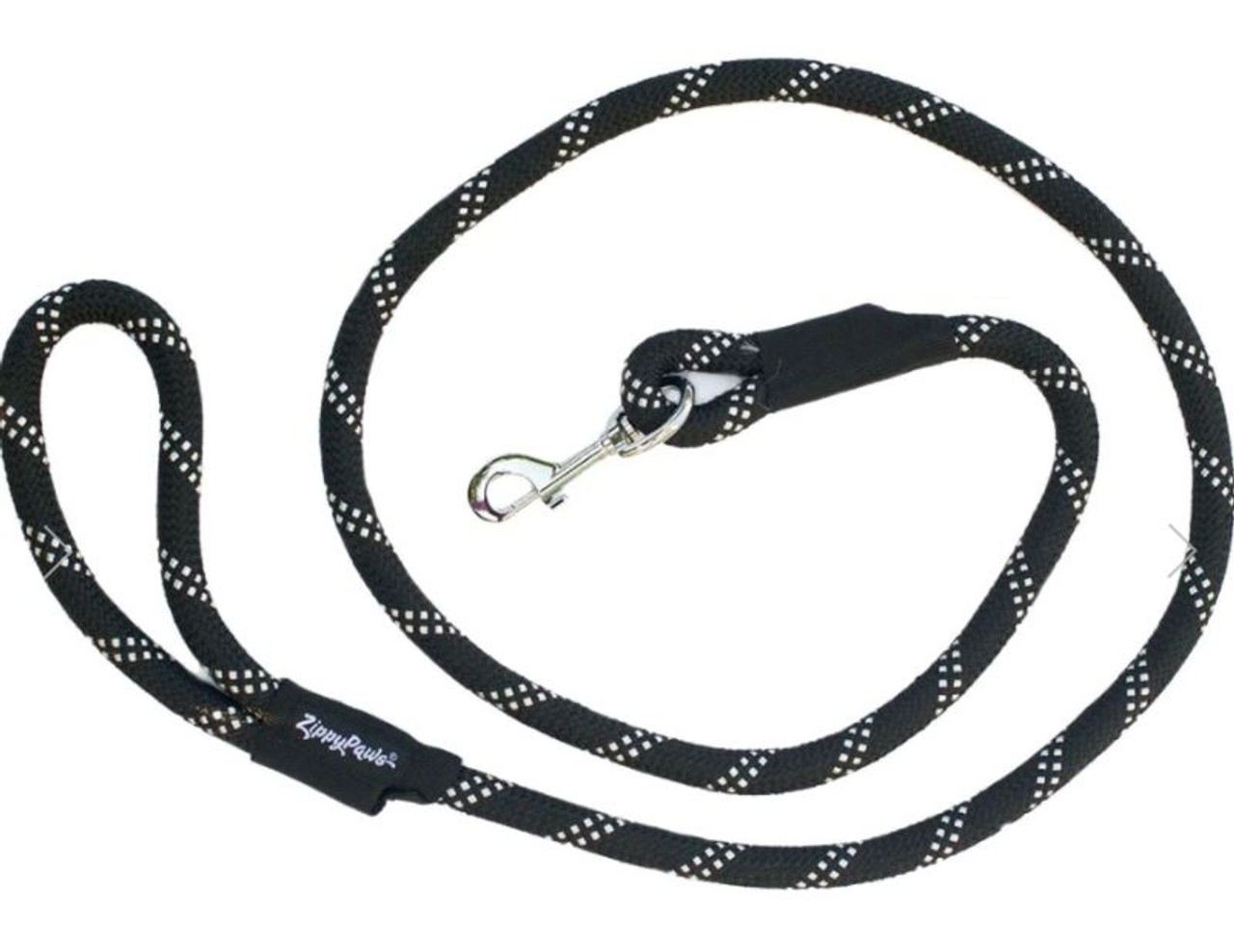 Zippy Paws Climbers' Rope Dog Leash， 6'， Black