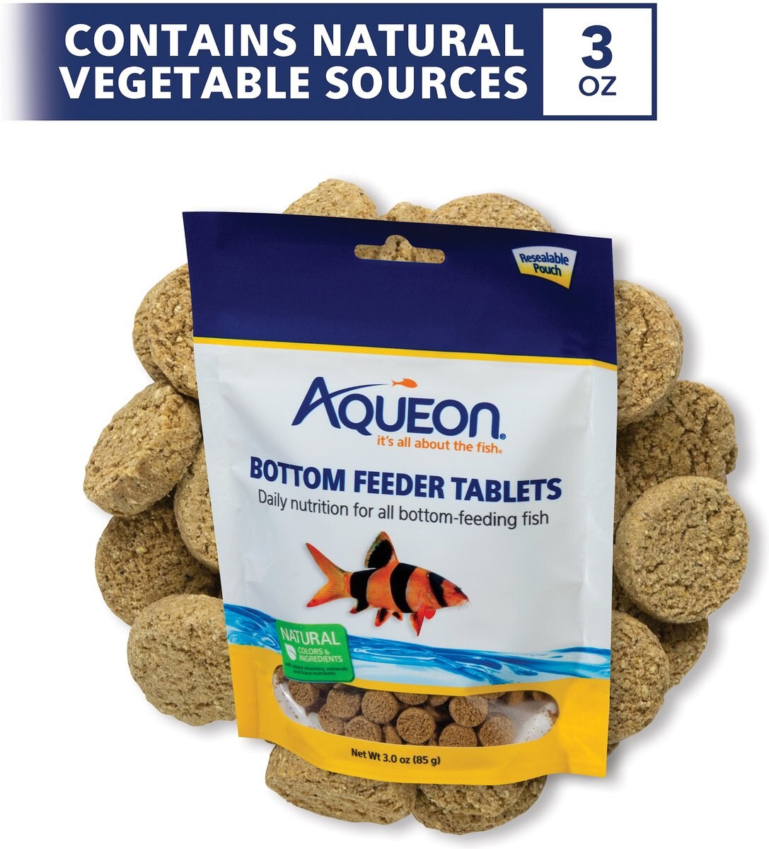 Aqueon Tablets Bottom Feeder Fish Food