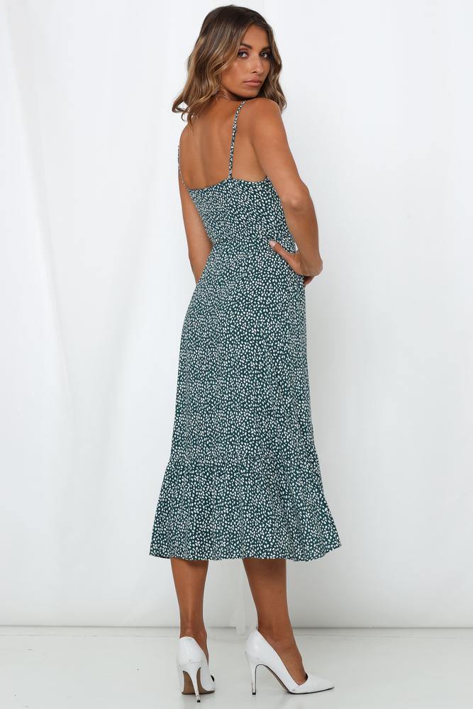 Little Sneak Peek Midi Dress Teal