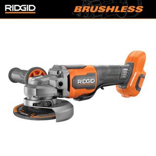 RIDGID 18V Brushless Cordless 4-12 in. Paddle Switch Angle Grinder (Tool Only) R86047B