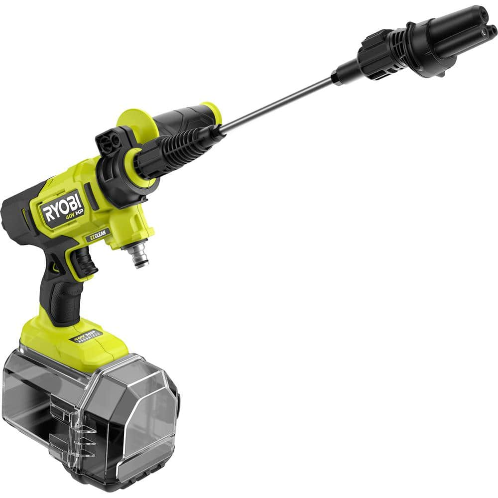 RYOBI 40V HP Brushless EZClean 600 PSI 0.7 GPM Cordless Battery Cold Water Power Cleaner with 2.0 Ah Battery and Charger RY124052K