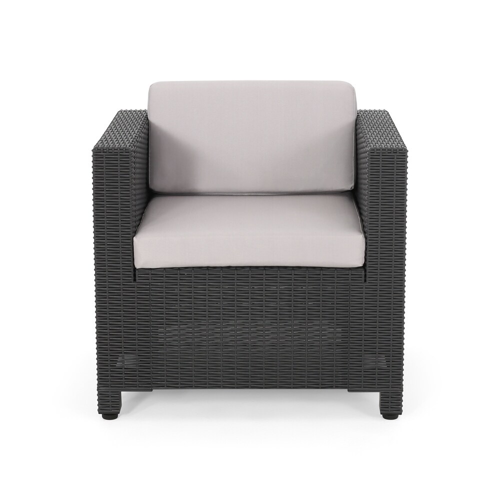 Waverly Outdoor 2 seater Faux Wicker Chat Set by Christopher Knight Home