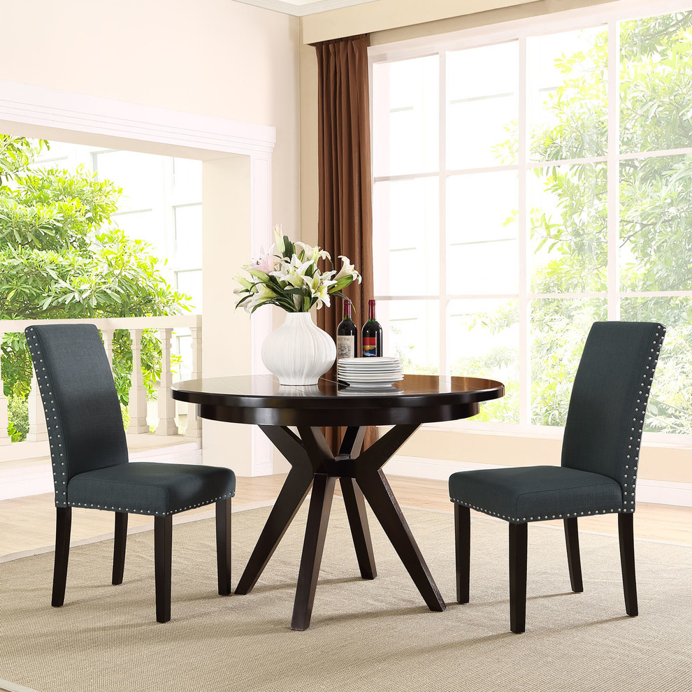 Modern Contemporary Dining Fabric Side Chair  Beige Fabric   Transitional   Dining Chairs   by House Bound  Houzz