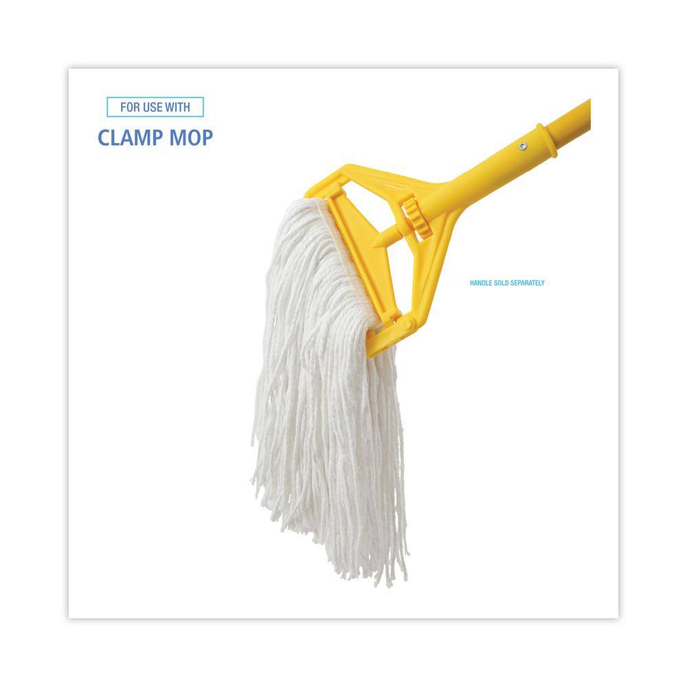 Boardwalk Rayon Fiber Cut-End String Mop Mop Head Value Standard Head Size No. 16 White (12-Carton) BWK2016R
