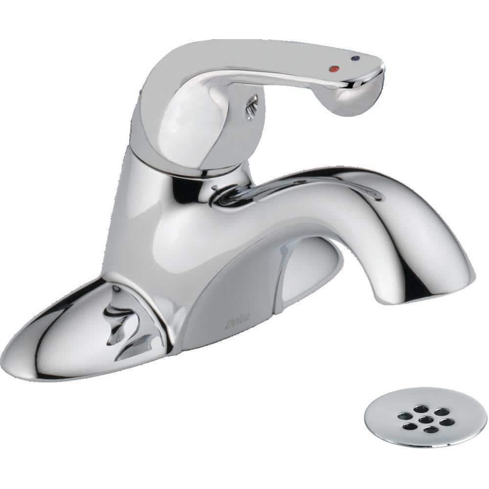 Delta Commercial 4 in Centerset SingleHandle Bathroom Faucet in Chrome