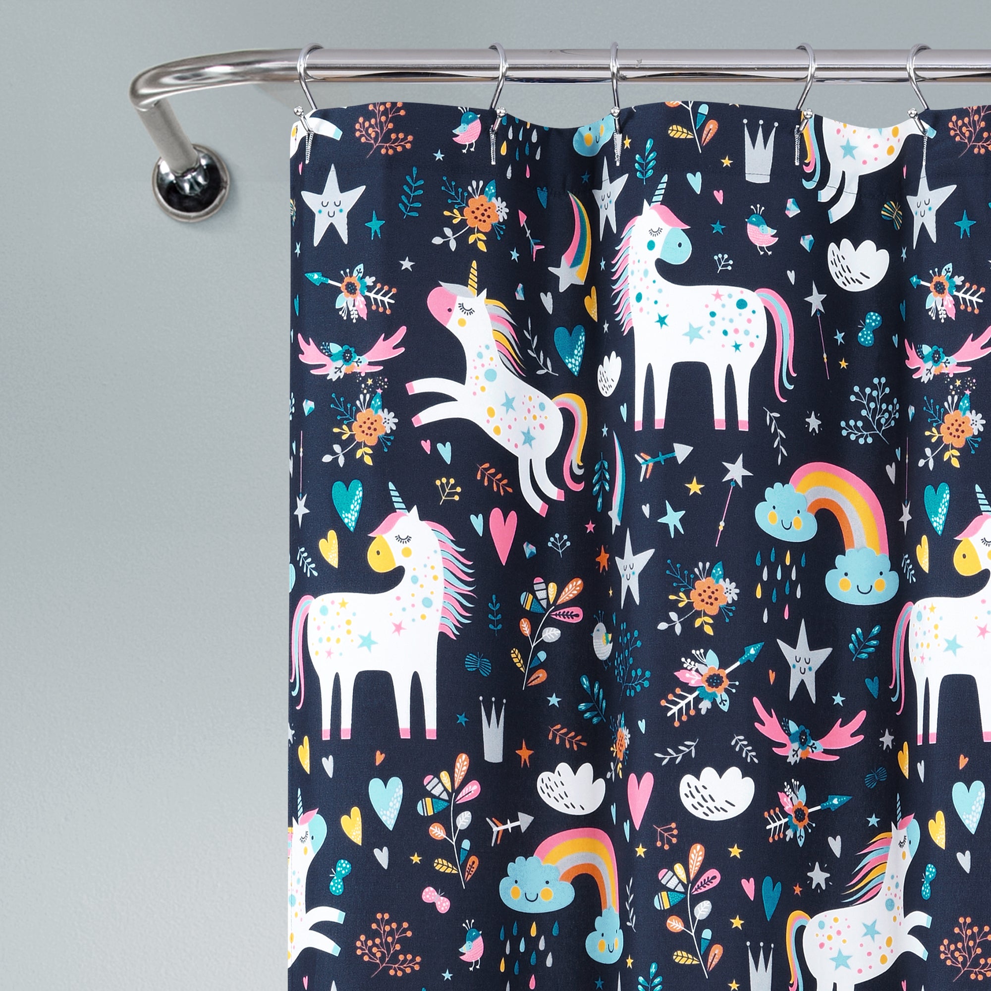 Unicorn Heart Shower Curtain