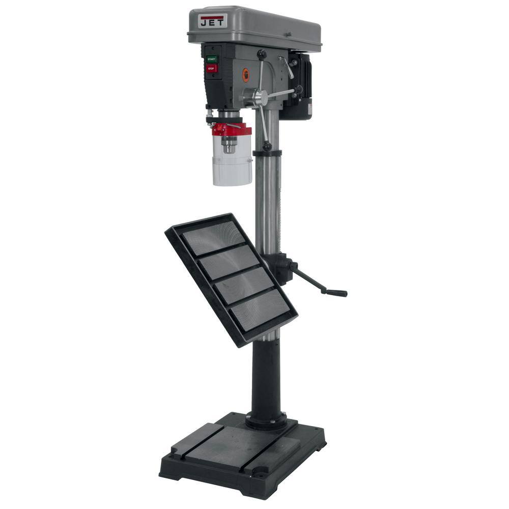 Jet 1 HP 20 in. Floor Standing Drill Press 12-Speed 115-Volt J-2550 354402