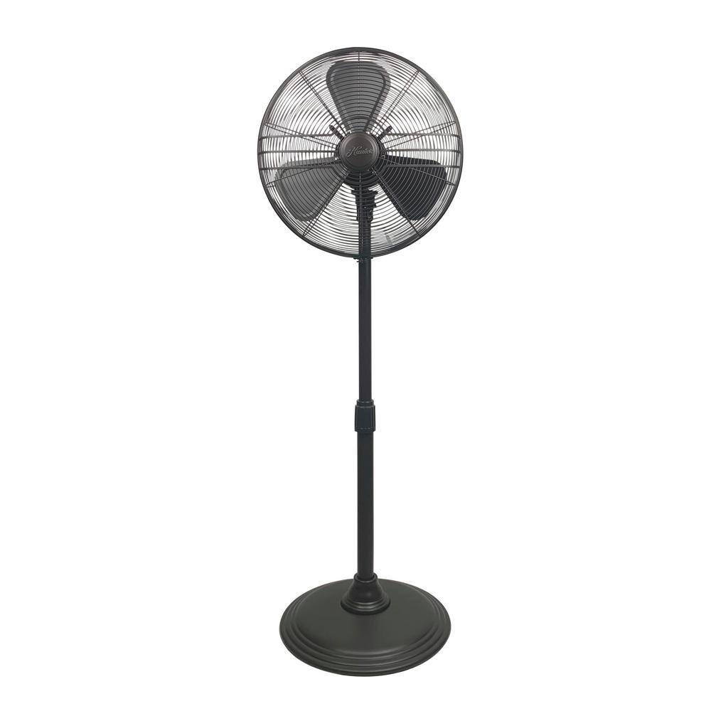 Hunter Retro 16 in. 3 Speed All-Metal Pedestal Fan with Wide Oscillation in Oil-Rubbed Bronze 90444