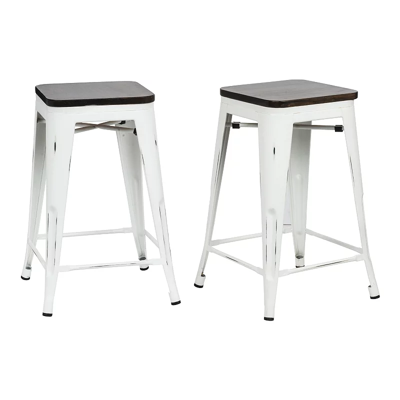 Cormac 24 In. Square Seat Stool 2-Piece