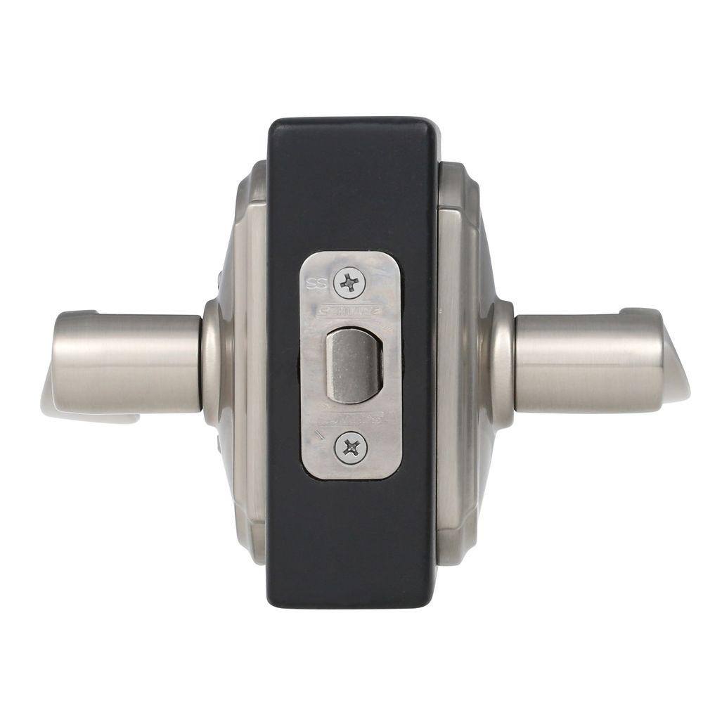 Schlage Accent Satin Nickel Passage HallCloset Door Handle with Camelot Trim F10 ACC 619 CAM