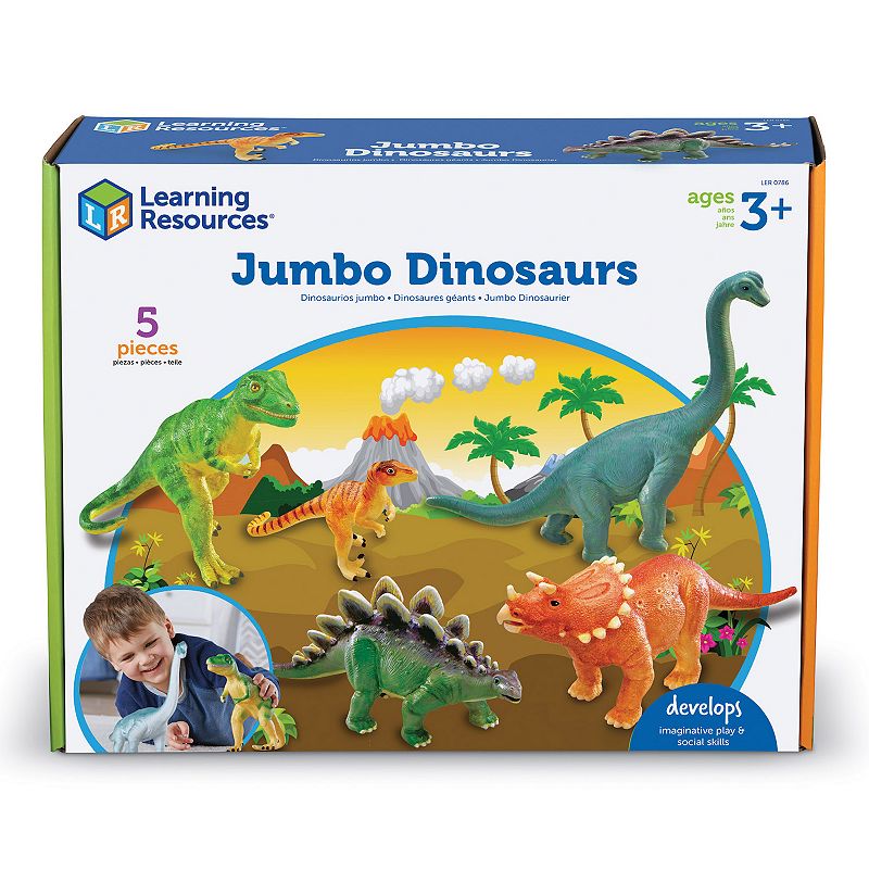 Learning Resources 5-piece Jumbo Dinosaurs Imaginative Playset