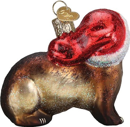 Old World Christmas Ferret Glass Tree Ornament