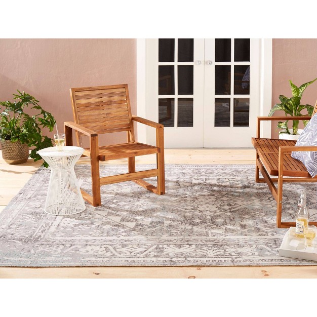 X 7 x27 2 quot Outdoor Patio Rug Gray Nicole Miller