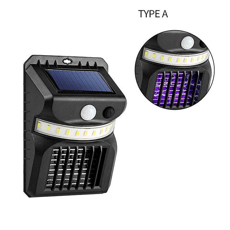 Solar Led Wall Lamp Mosquito Killer Mosquito Catcher Lamp Human Body Intelligent Induction Outdoor Mosquito Repellent Solar Wall Lamp 2in1