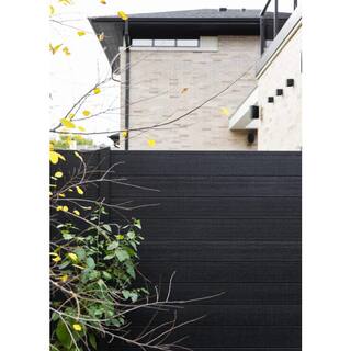 Slipfence Composite 6 ft. H x 6 ft. W x 1 in. Thick Charcoal Very Dark Grey Composite Tongue and Groove Horizontal Fence Panel SF2-HCPC6