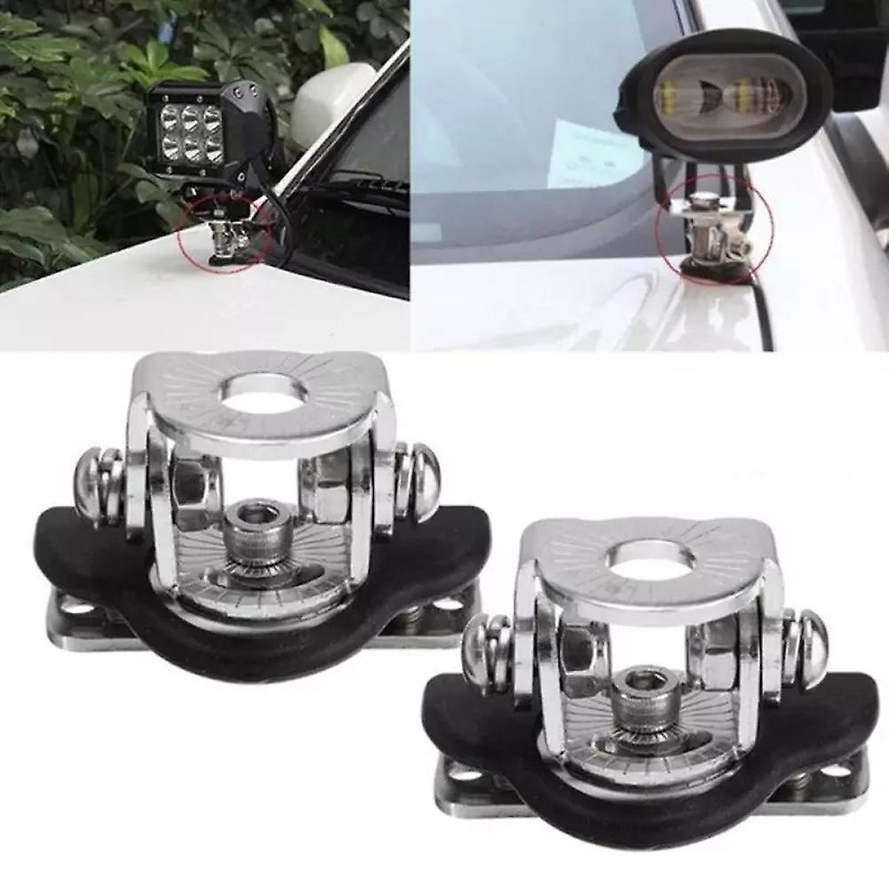 Led Light Bar Mounting Bracket 2pcs Universal Adjustable Pillar Hood Led Worklight Mount Bracket Clamp Holder For Off Road Truck Suv