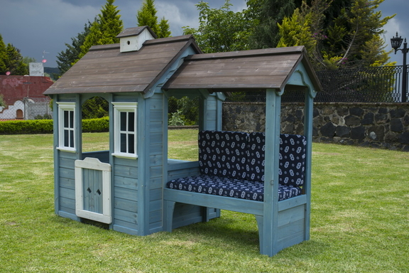 Sportspower WP 587 Wooden Playhouse with Bench