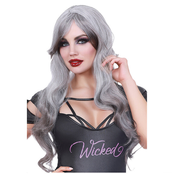 Dreamgirl RL11685 Women's Dark Gray Long Wavy Wig