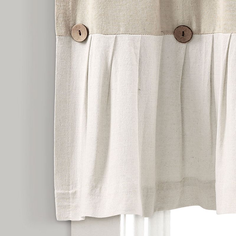 Lush Decor Linen Button Valance