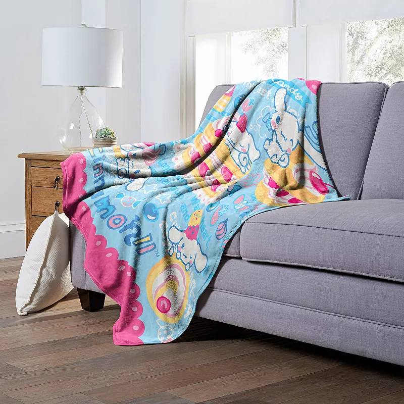 Sanrio Cinnamoroll Cakes and Candy Silky Touch Throw Blanket