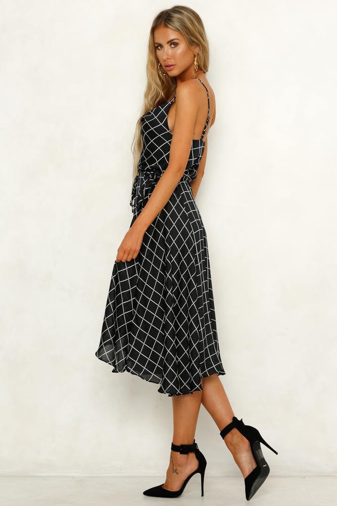 On The Outs Midi Dress Black