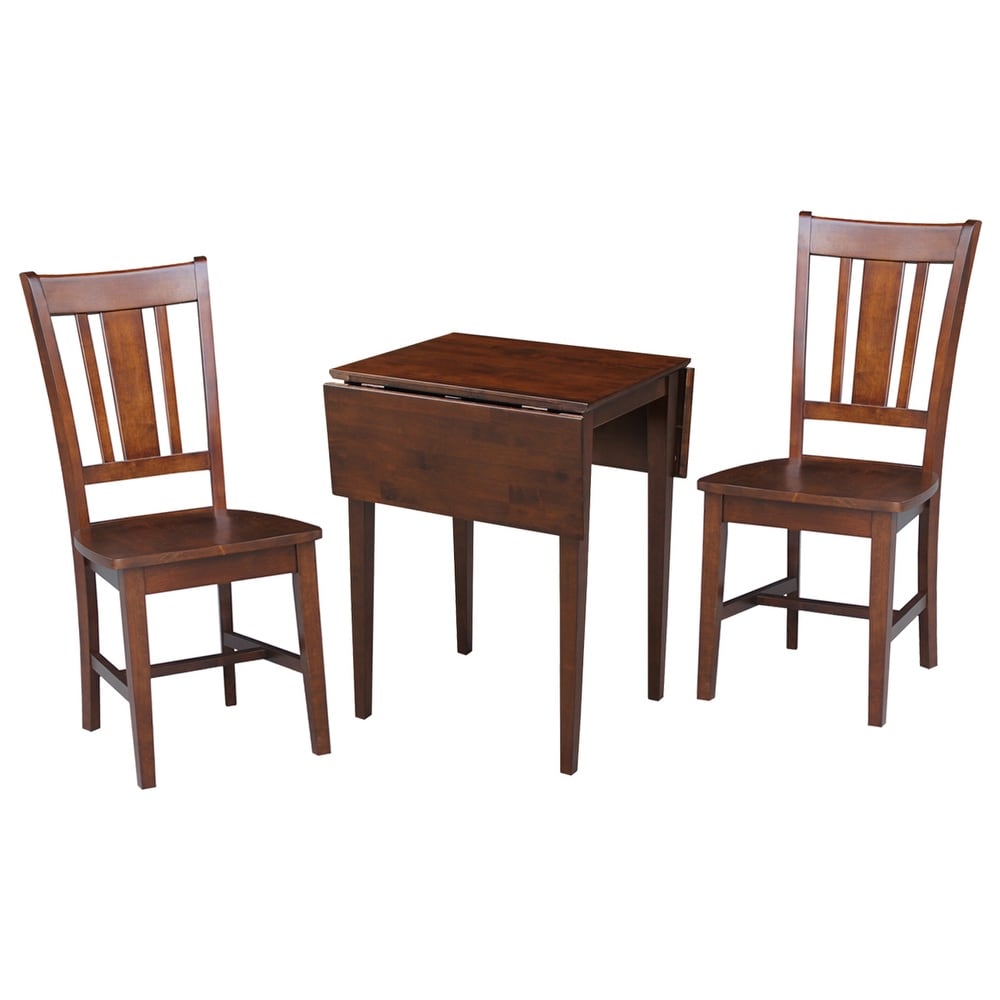 International Concepts Small Dual Drop Leaf Table with 2 Chairs