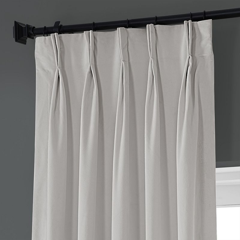 EFF Blackout 1-Panel Velvet Window Curtain