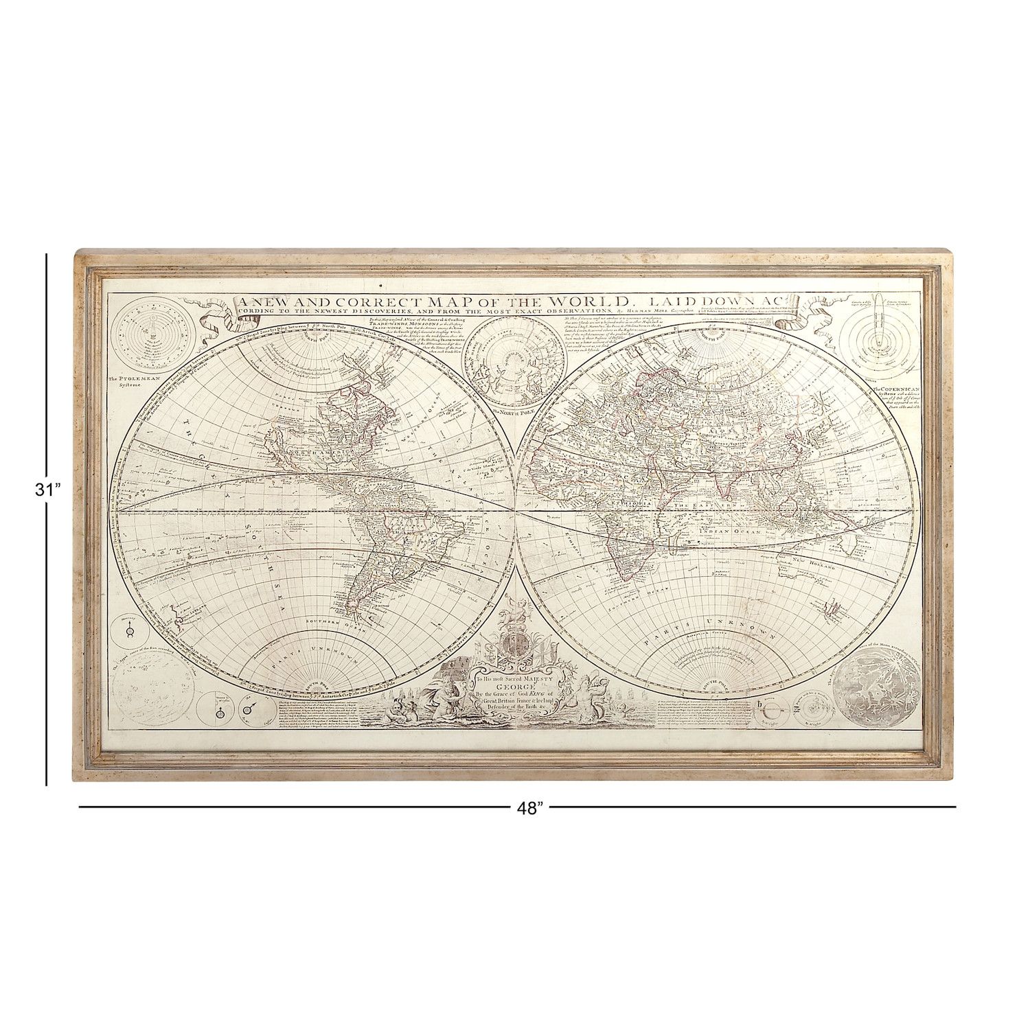 Stella and Eve Vintage-Inspired Map Framed Wall Art