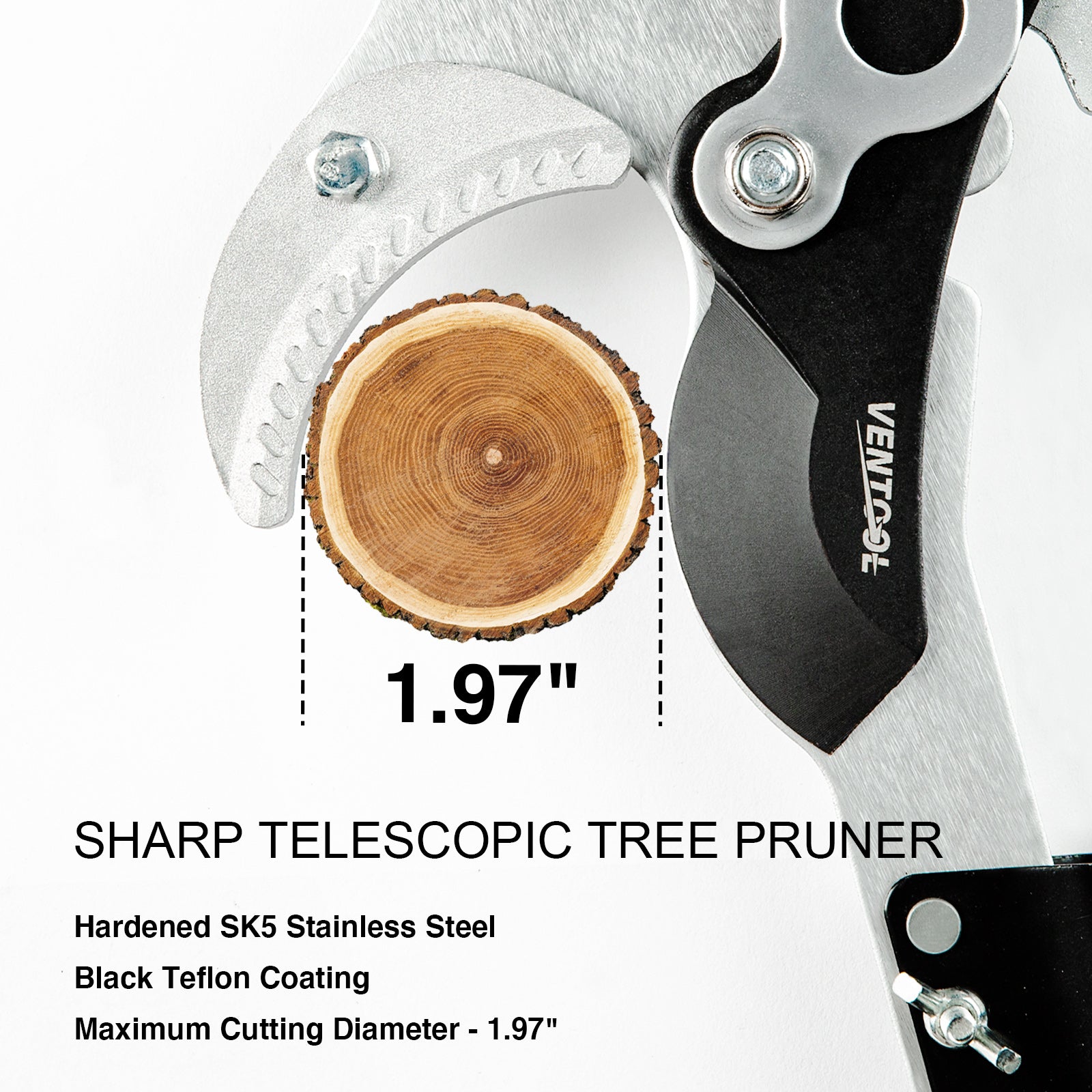 Ventool 120" - 160” Telescoplc Tree Pruners, Heavy-duty Branch Cutters