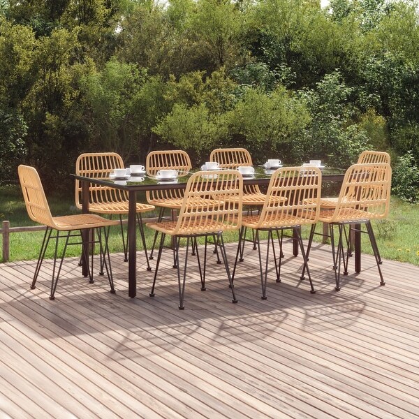 vidaXL 3/5/7/9 Piece Patio Dining Set Poly Rattan