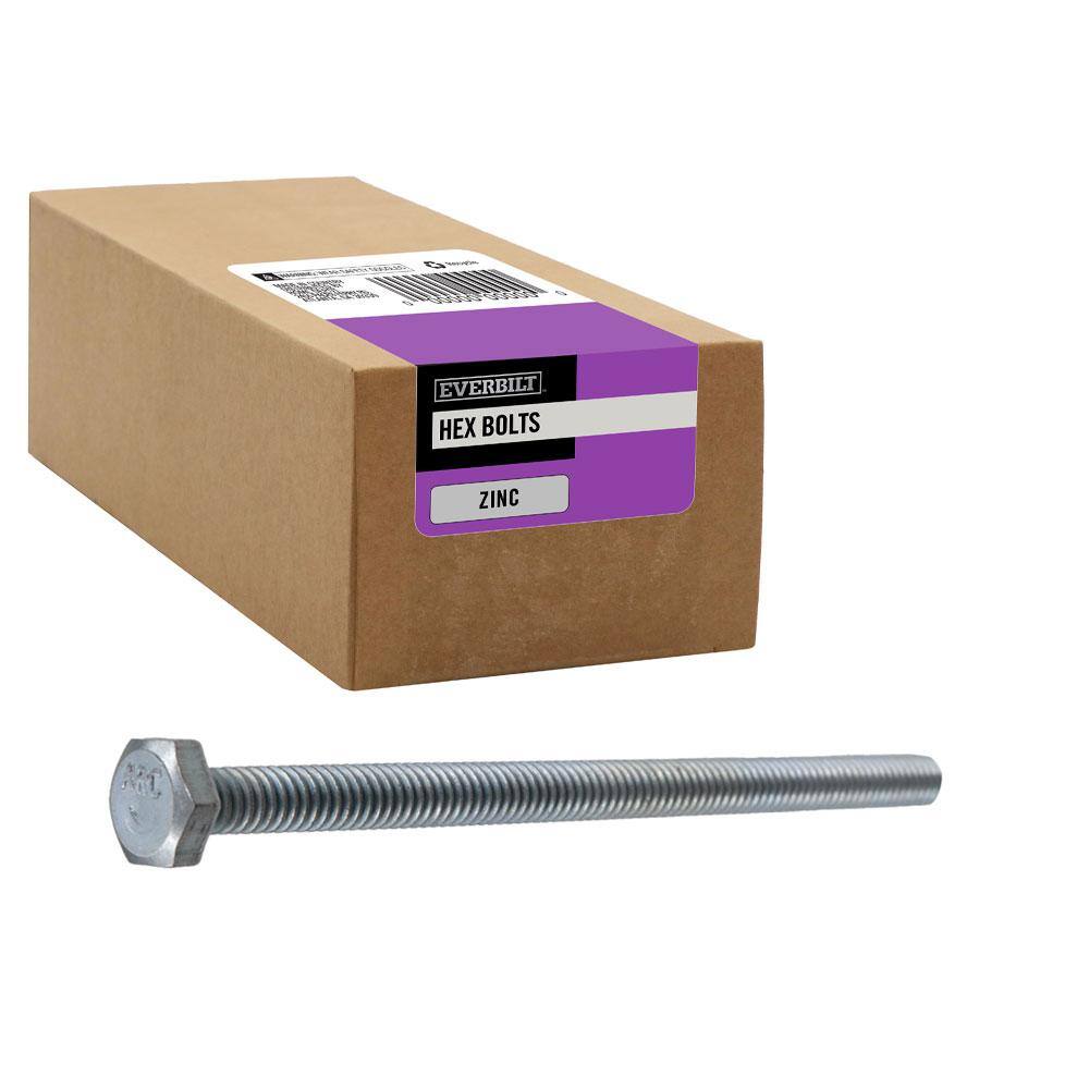 Crown Bolt 14 in. x 4-12 in. Zinc Hex Bolt (50-Pack) 83090