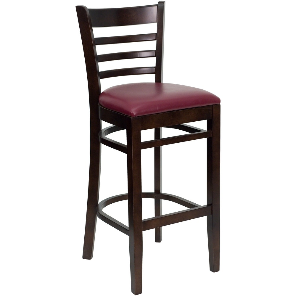 Ladder Back Wooden Restaurant Barstool   16.75\